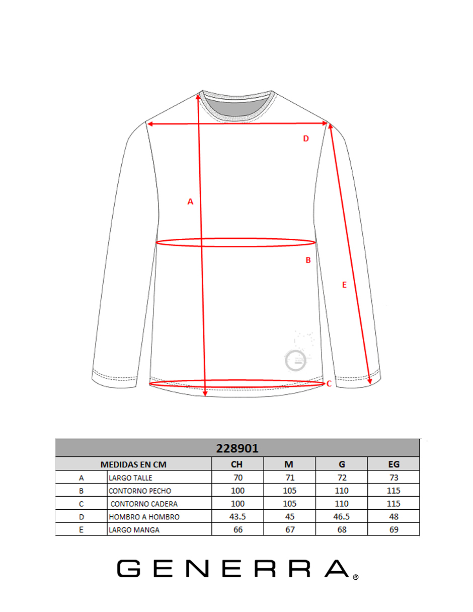 PLAYERAS MANGA LARGA MODERNA PARA HOMBRE GENERRA 228901