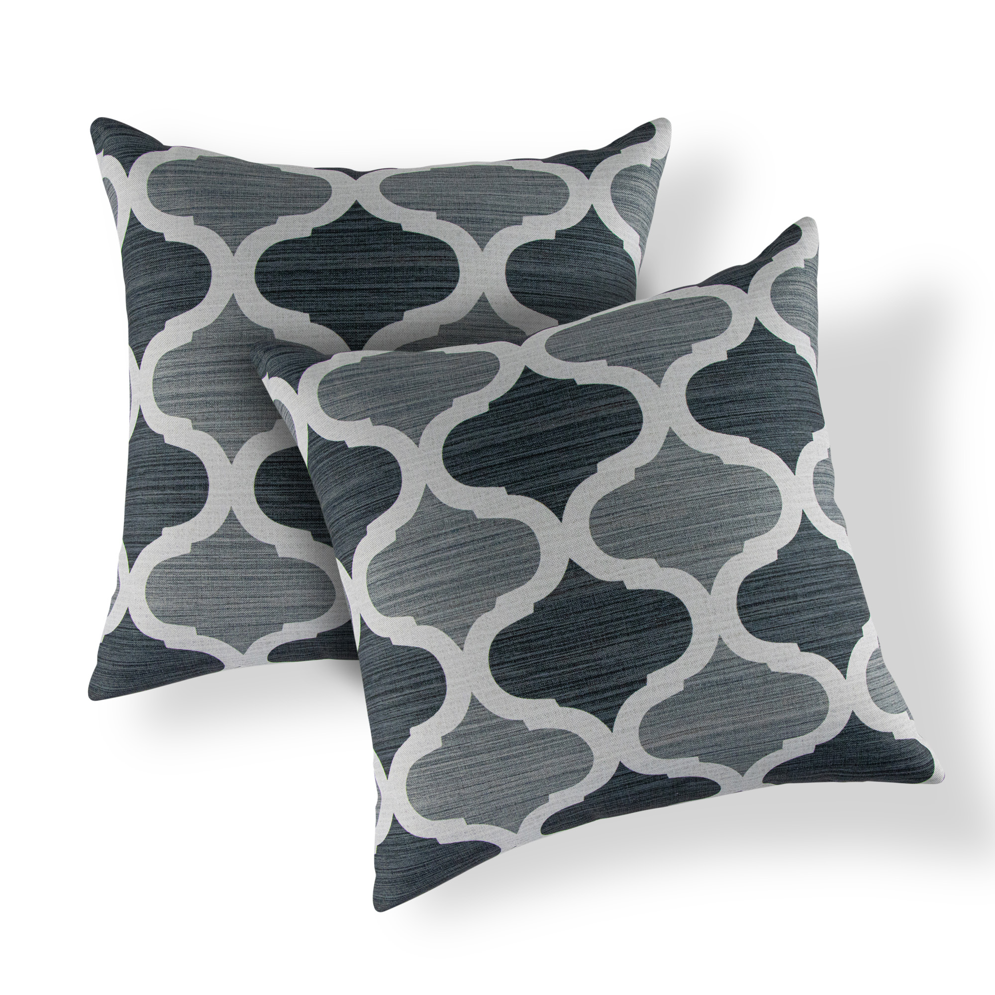 Juego de 2 Fundas para Cojín Decorativo 45 x 45 cm Provenza Gris