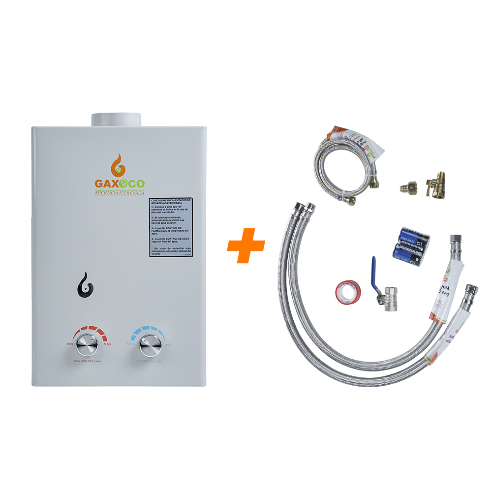 Calentador de paso C/Kit de instalación Gaxeco Eco6000hv-LP