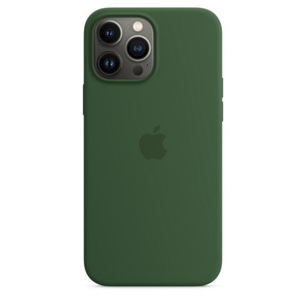 Funda de Silicon con MagSafe para el iPhone 13 Pro Max - Verde Trebol