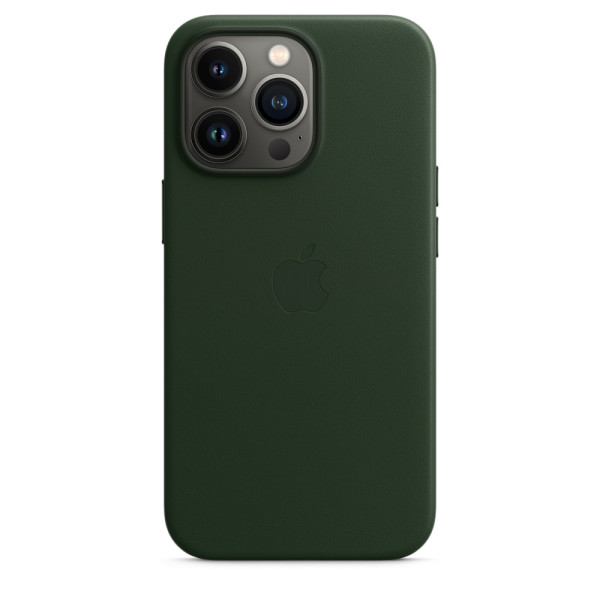 Funda De Piel Con Magsafe Para El Iphone 13 Pro - Verde Secuoya