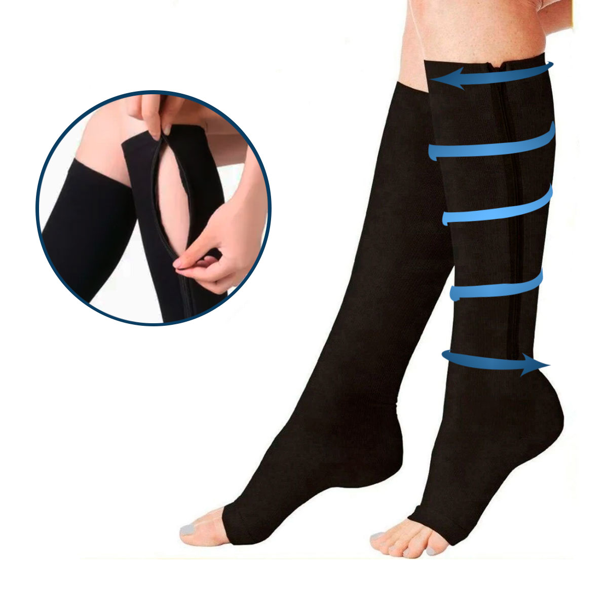 Medias De Compresión Varices/piernas Cansadas Rest Legs 3 Piezas