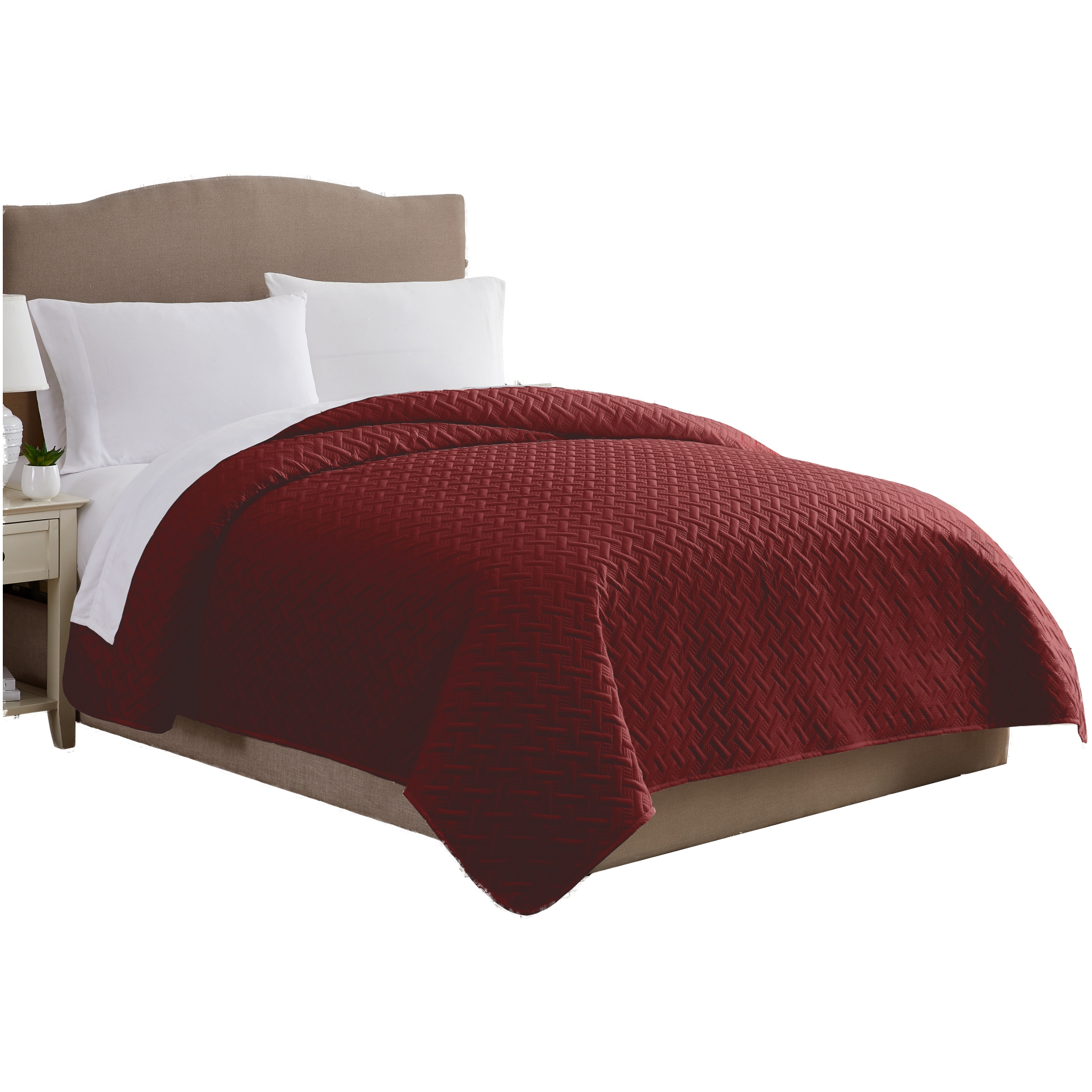 Colcha Ligera Suave King Color Rojo Vino - Allure