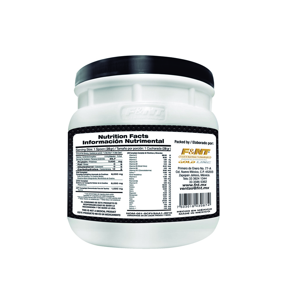 Mega Creatine 1,000 Gr: Creatina Sabor Naranja Fnt 1kg