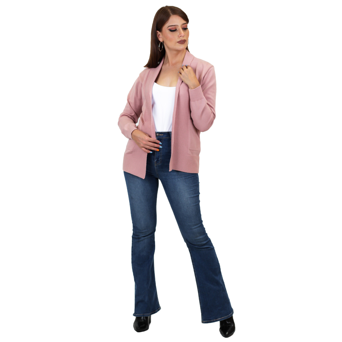 Sueter Ensamble Manga Larga Para Mujer 55 - Rosa Claro