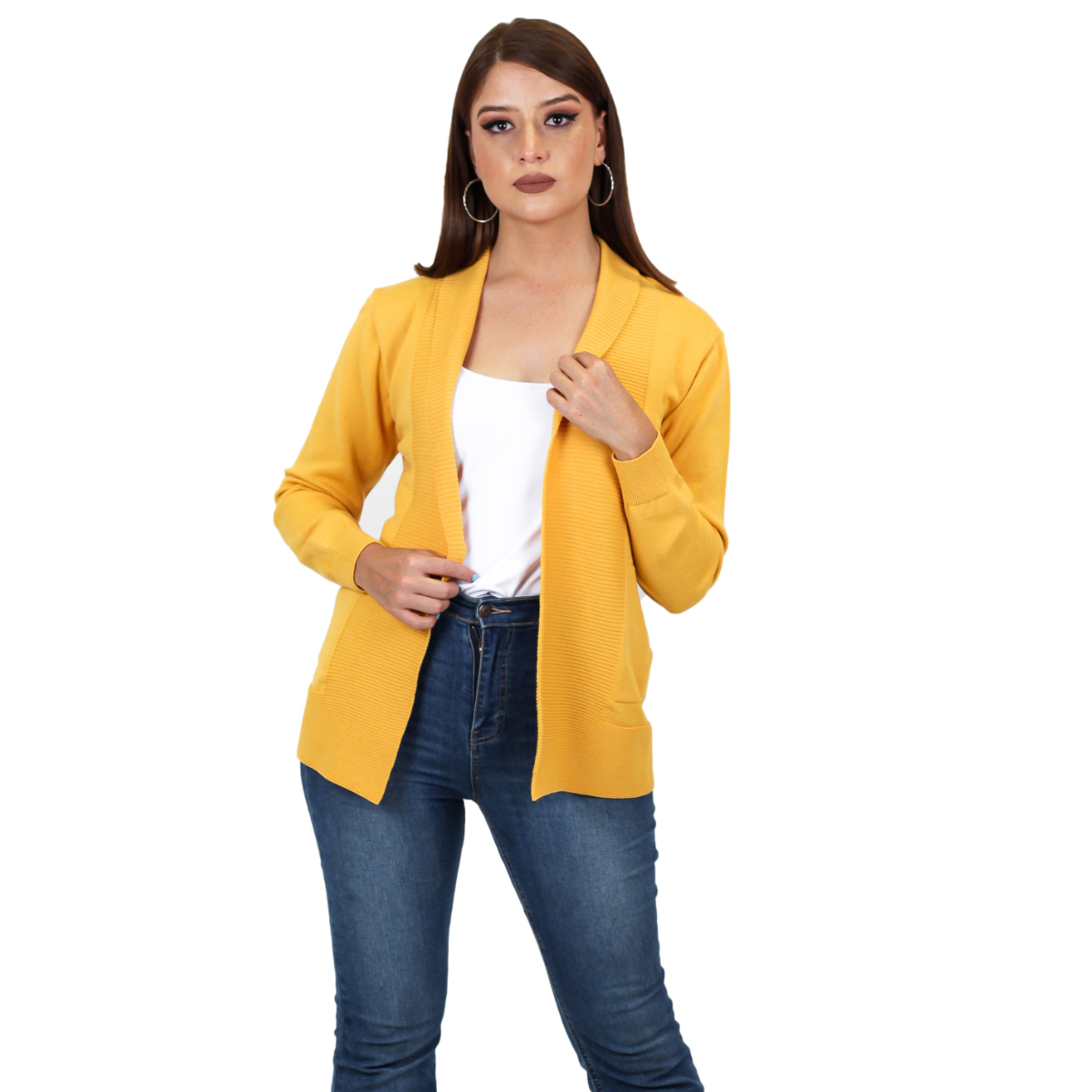 Sueter Ensamble Manga Larga Para Mujer 55 - Mostaza