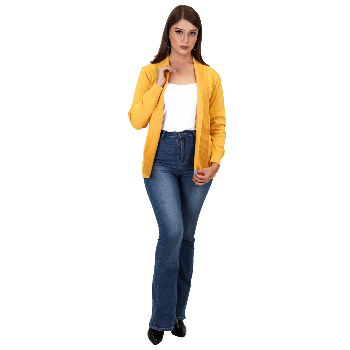 Sueter Ensamble Manga Larga Para Mujer 55 - Mostaza