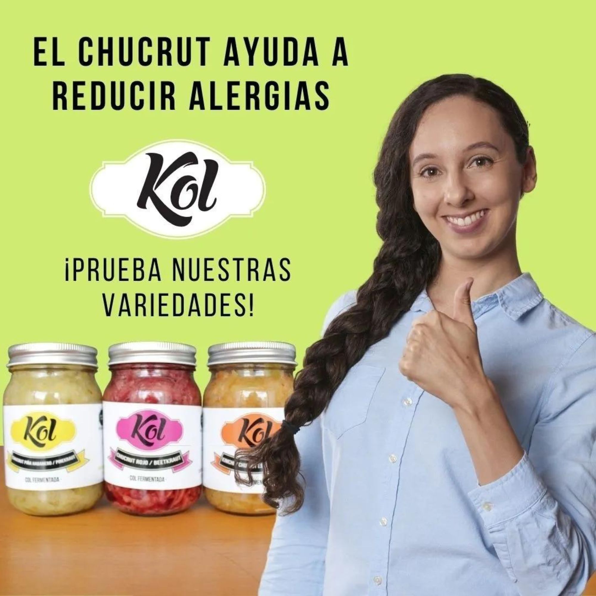 Chucrut Natural Col Fermentada 415g Sauerkraut Kol