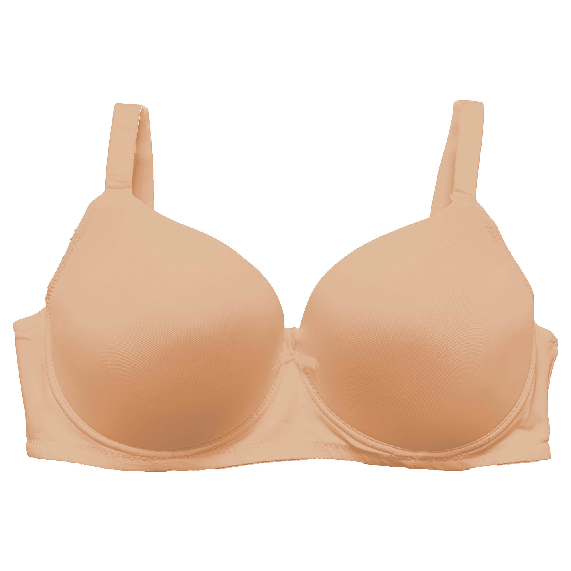 Paquete 3 Brasier Copa Triple DDD Marca Tatys Fashion Colores Básicos Pack con 1 Negro, 1 Nude y 1 Blanco