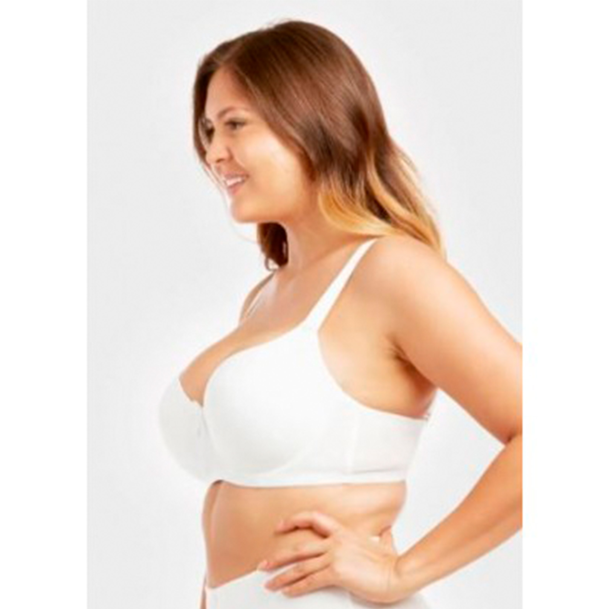 Paquete 3 Brasier Copa Triple DDD Marca Tatys Fashion Colores Básicos Pack con 1 Negro, 1 Nude y 1 Blanco