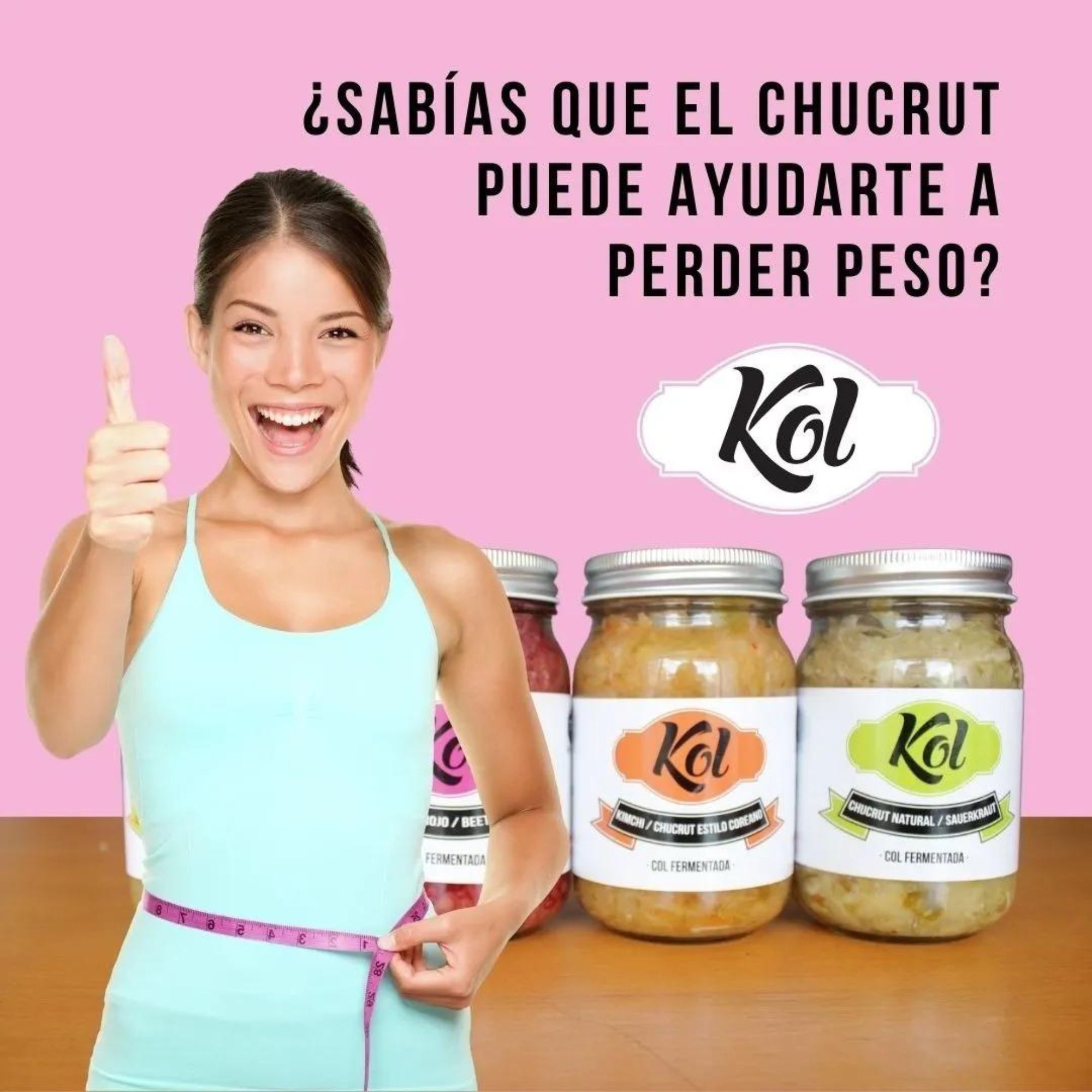 Chucrut Estilo Coreano Kimchi Col Fermentada 415g Kol