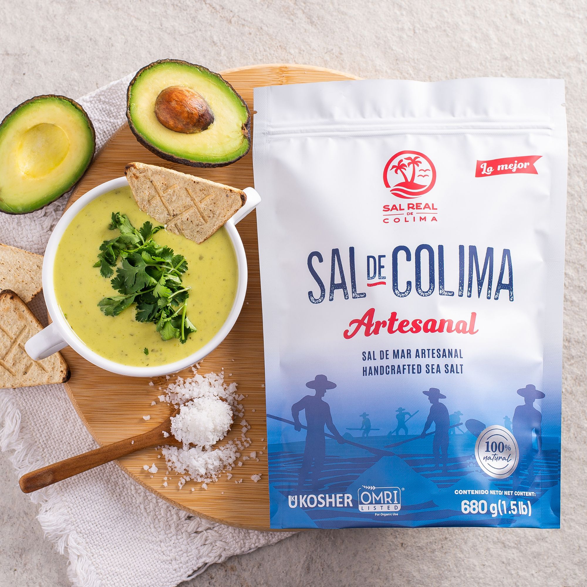 Sal de mar artesanal Sal Real de Colima ziploc 1.5 lb