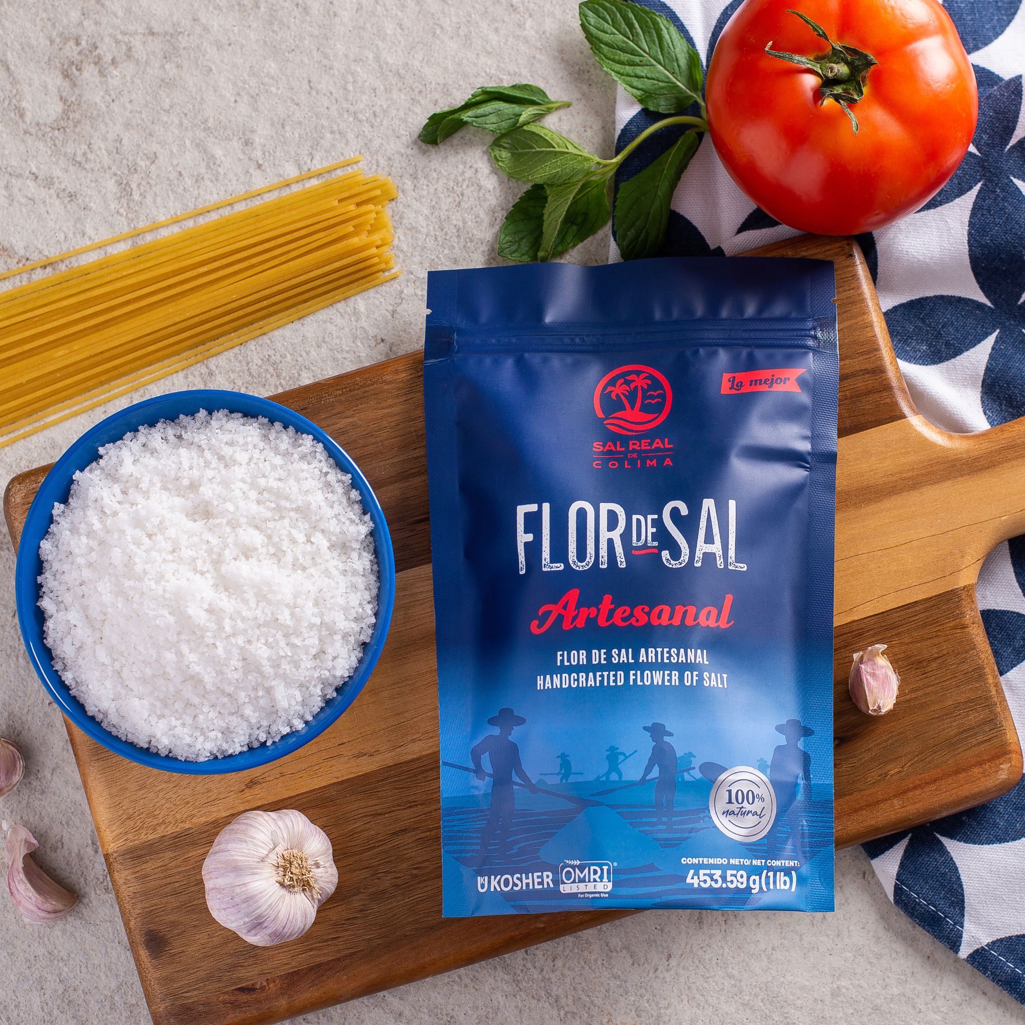 Flor de sal Sal Real de Colima ziploc 1 lb