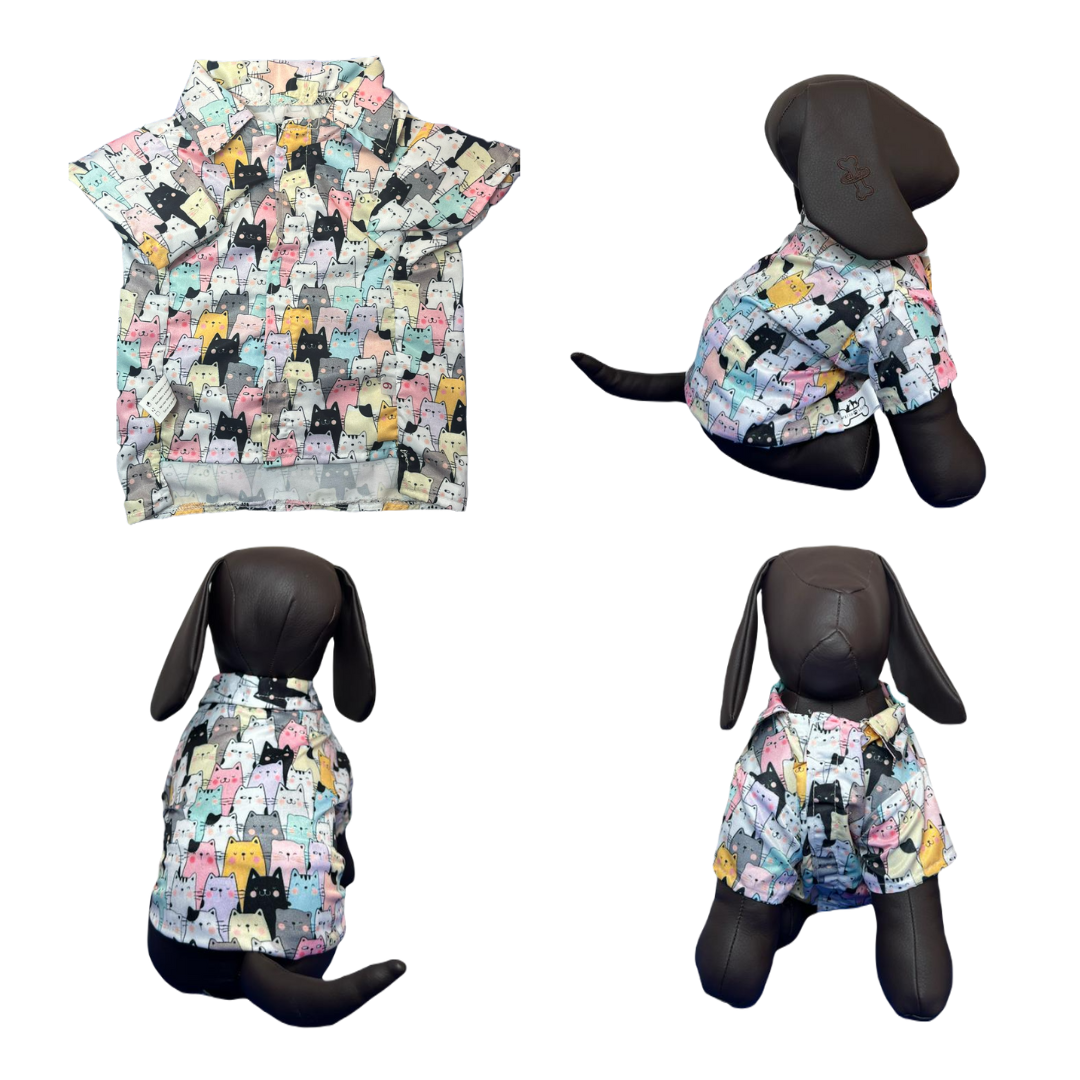 Ropa Para Mascotas Perros o Gatos Razas Pequeñas estampado Gatitos