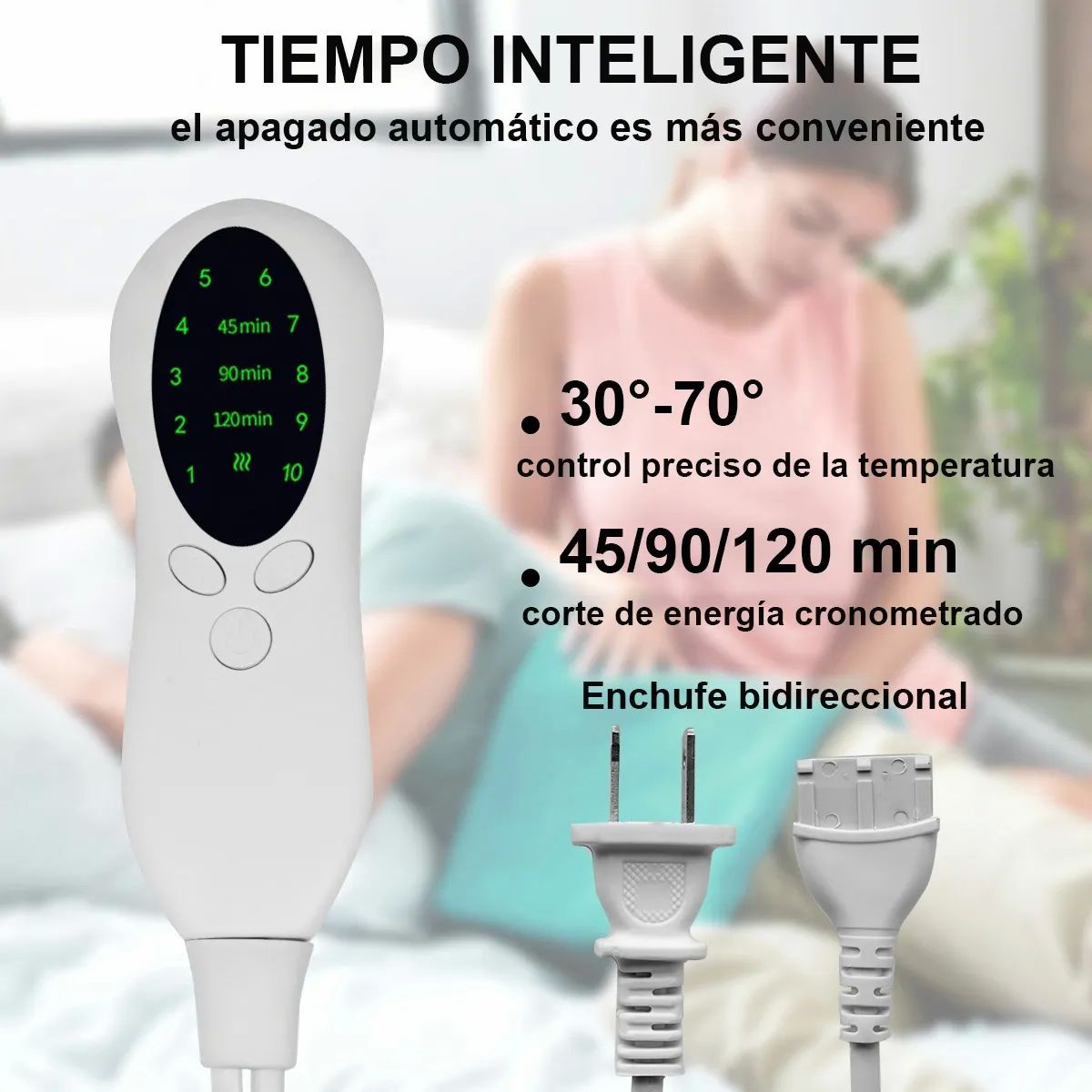 Almohadilla Eléctrica,cojin Electrico Terapia De Calor Azul