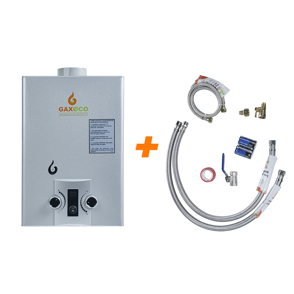 Calentador de paso c/ kit de instalación Gaxeco Eco6000-LP