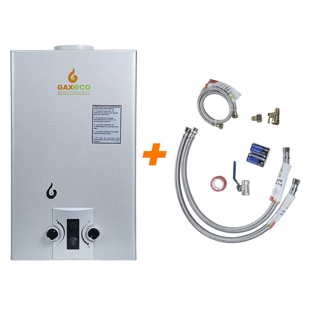 Calentador de paso c/ kit de instalación Gaxeco Eco9000-N