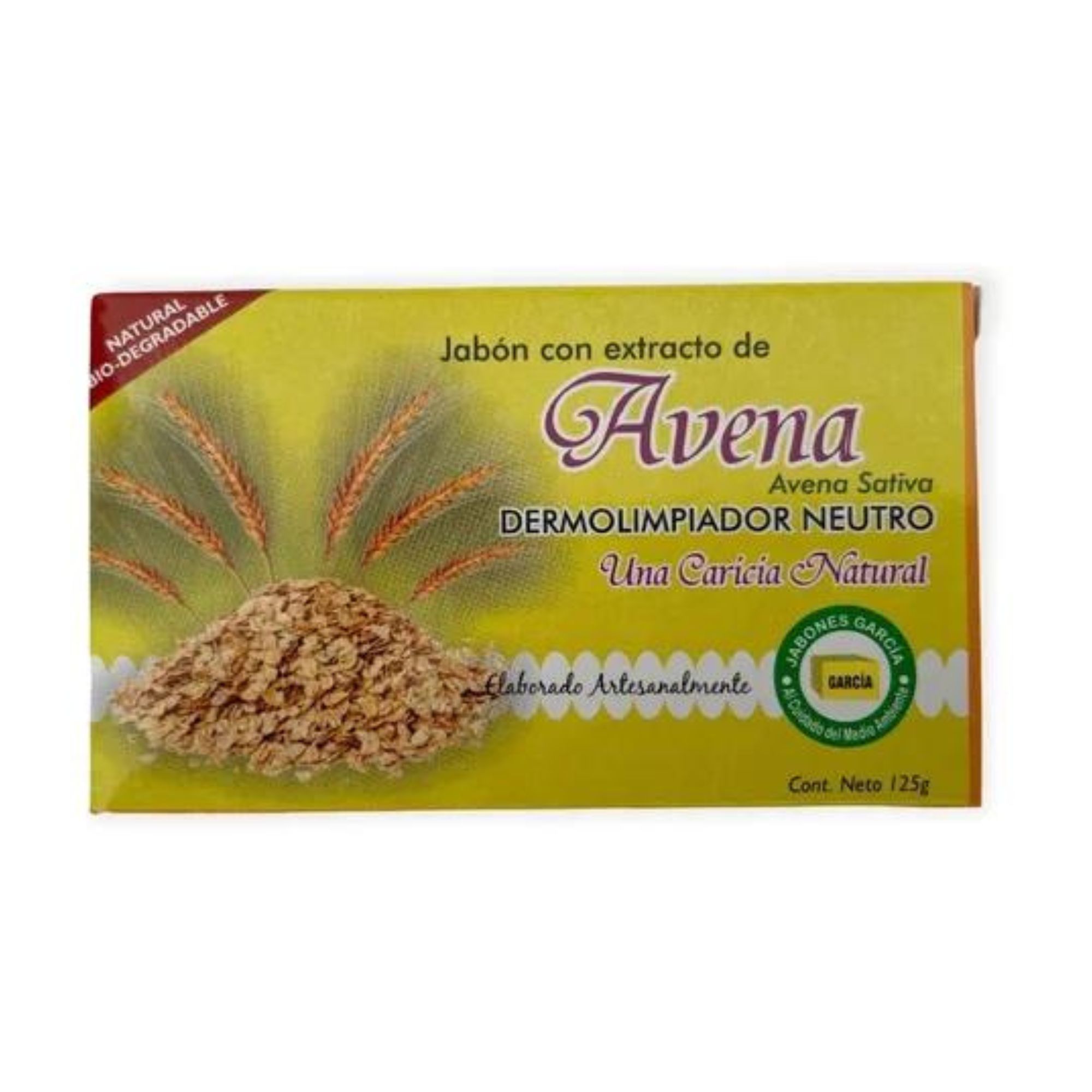 Jabón García Avena 1 Pieza 125g Ecológico Biodegradable