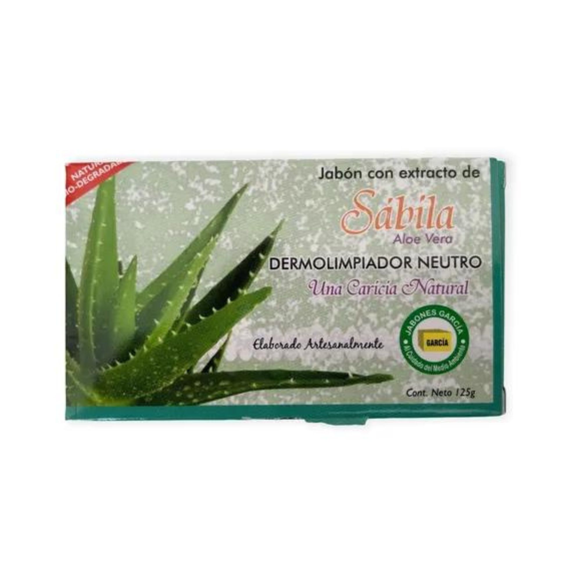 Jabón García Sábila 1 Pieza 125g Ecológico Biodegradable