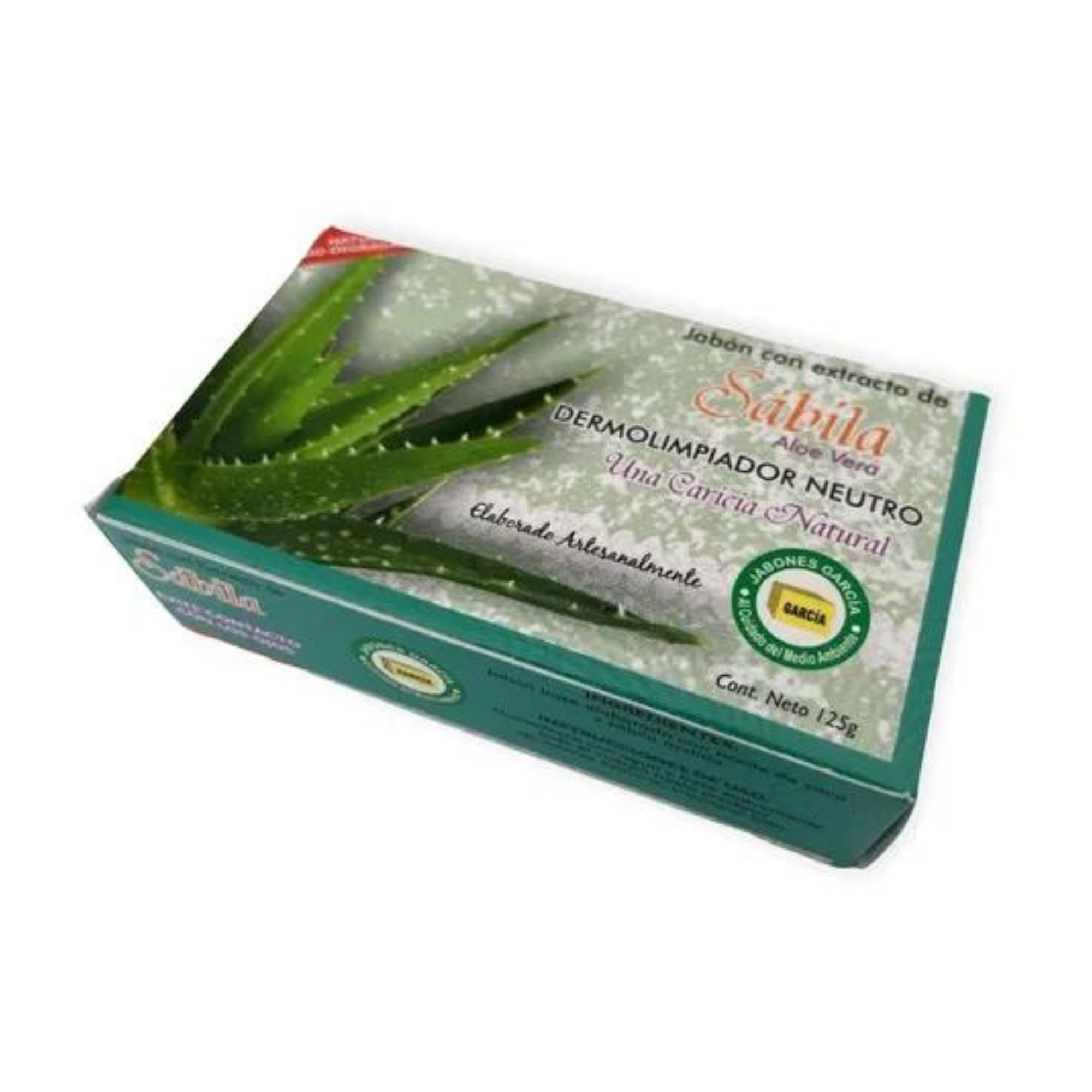 Jabón García Sábila 1 Pieza 125g Ecológico Biodegradable