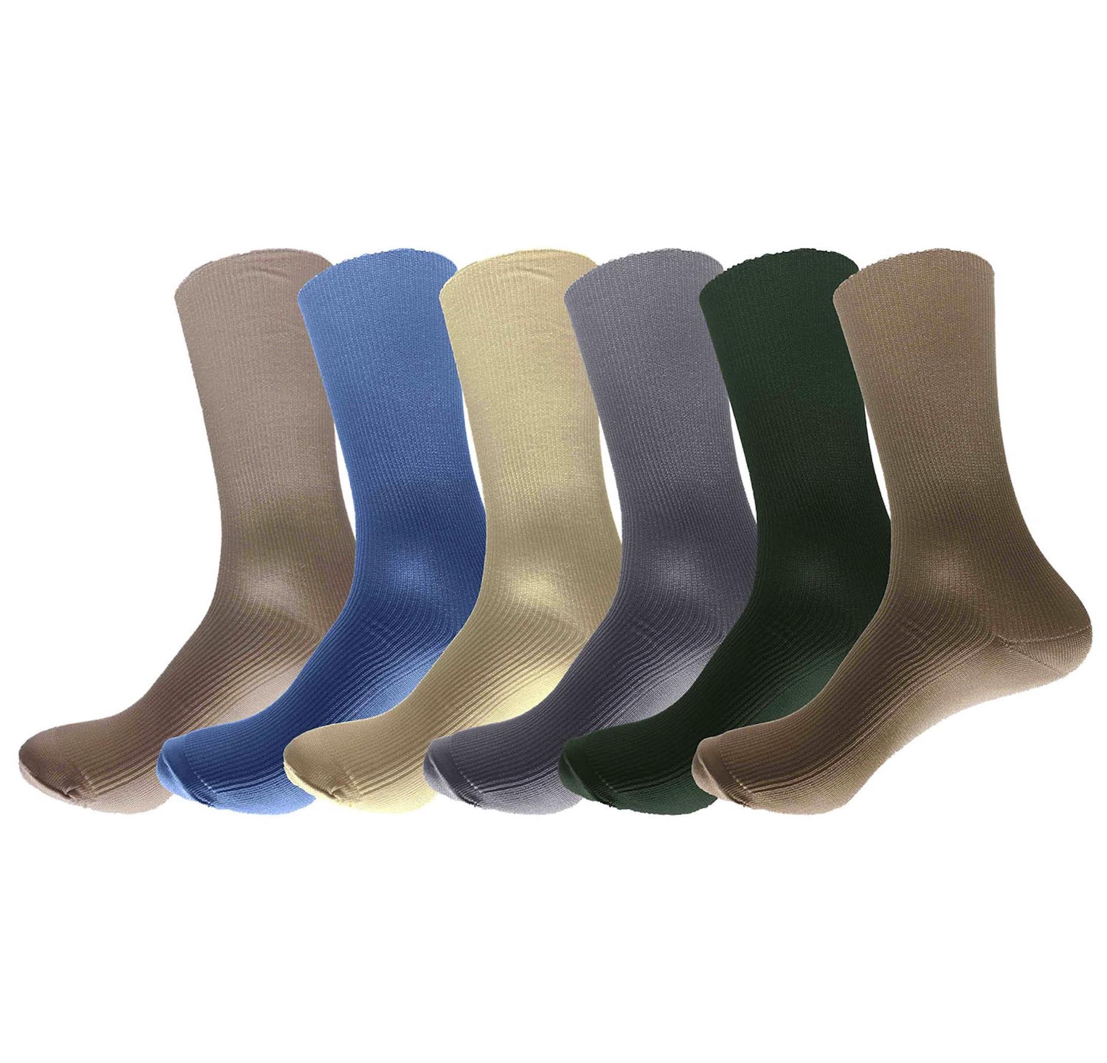 Pack de 6 Pares de Calcetines De Vestir Delgados para Hombre Gran Galeón, Colores Obscuros Diseño Liso