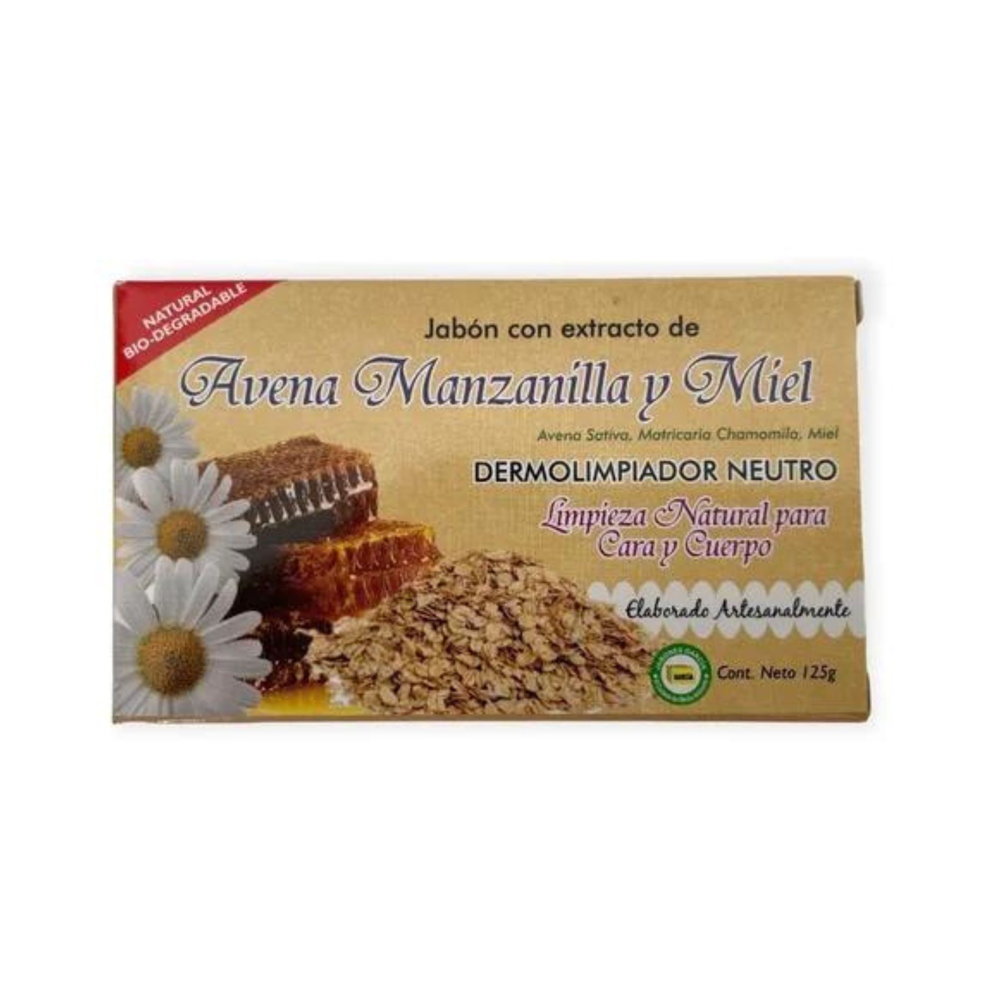 Jabón García Avena Miel 1 Pieza 125g Ecológico Biodegradable