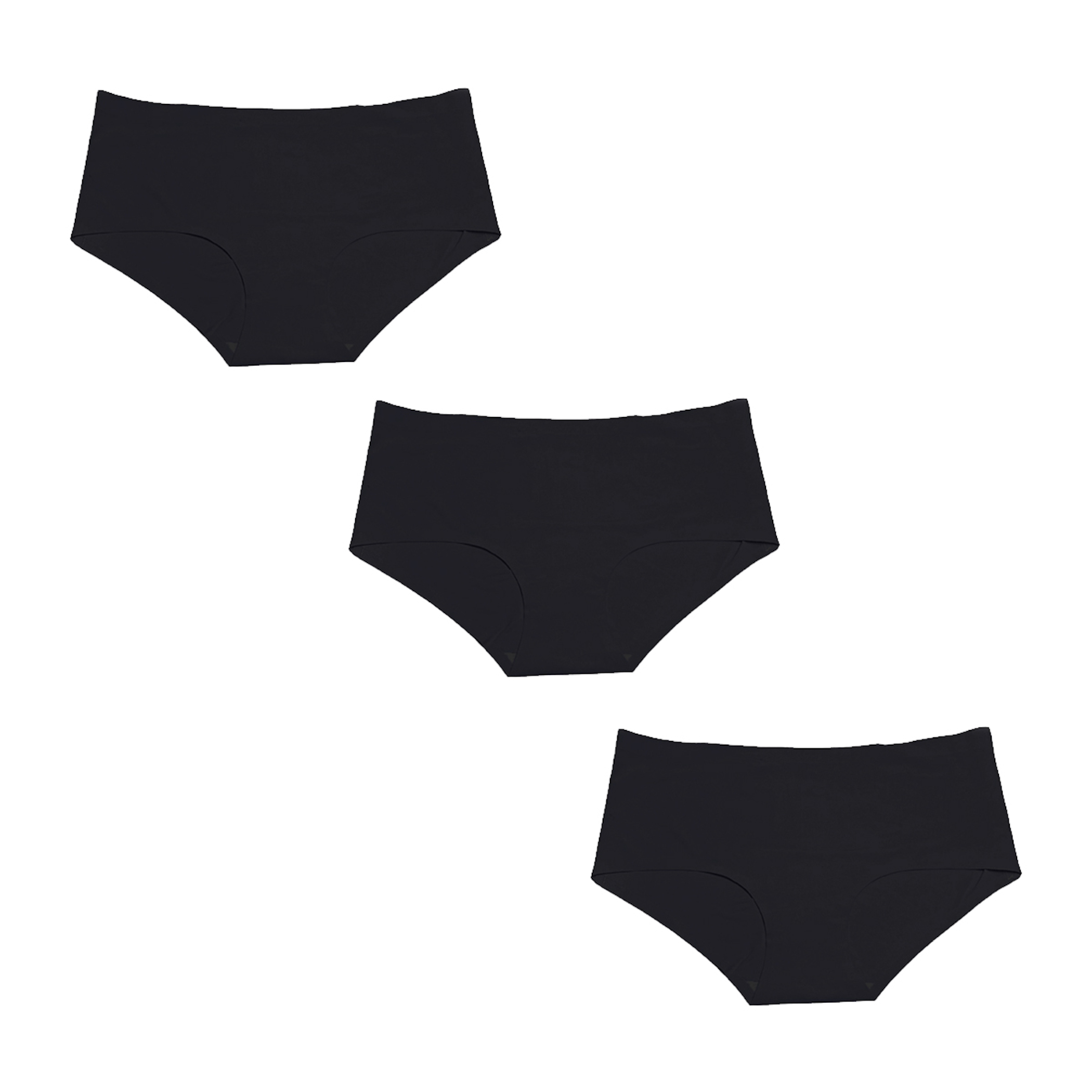 Paquete 3 Pantaletas Invisibles Sin Costuras Corte Láser Pack Incluye 3 Negras