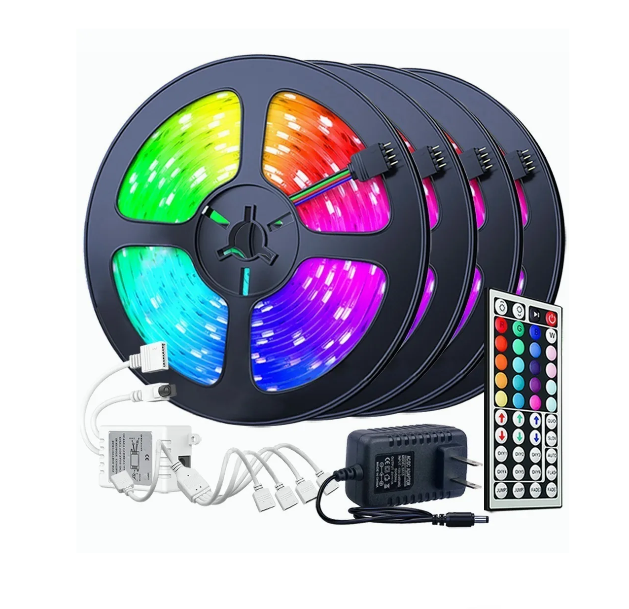 Tira De Luces Led Rgb 20m Kits Con Control De 44 Botones