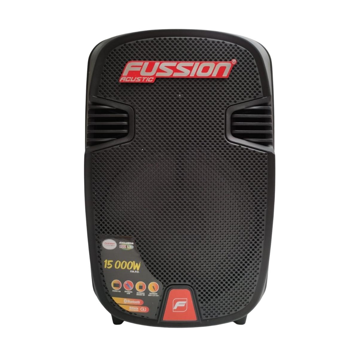 Bafle Amplificado Fussion Acustic Diablo PBS-8030 De 8 Pulgadas - Negro