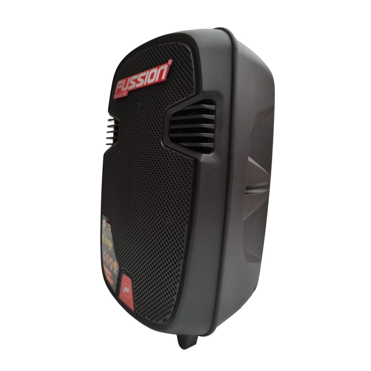 Bafle Amplificado Fussion Acustic Diablo PBS-8030 De 8 Pulgadas - Negro