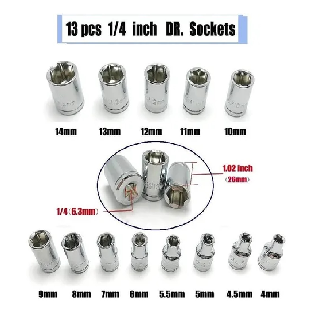 Autocle Juego De Herramientas Mecanica Dados Acero