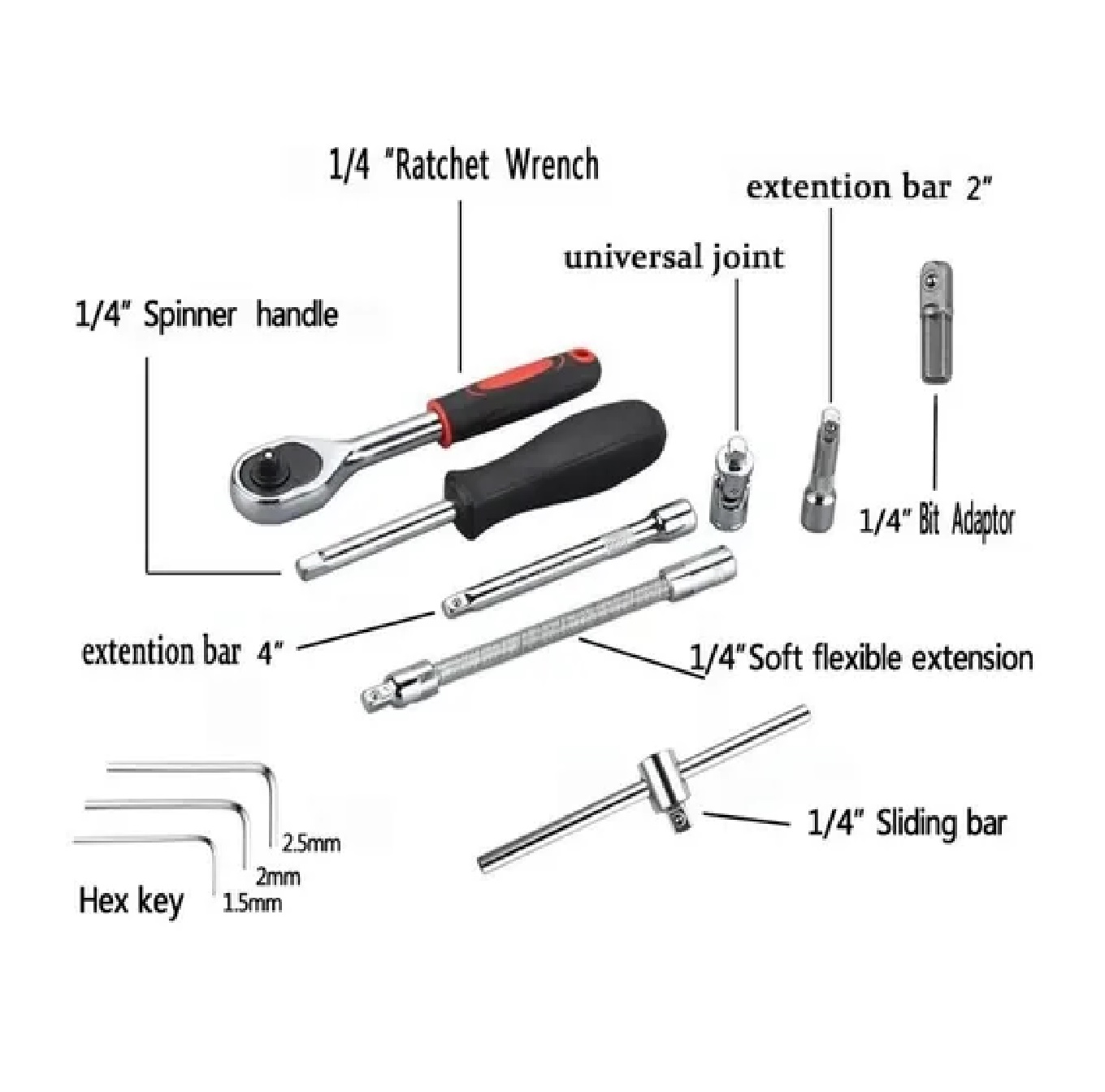Autocle Juego De Herramientas Mecanica Dados Acero
