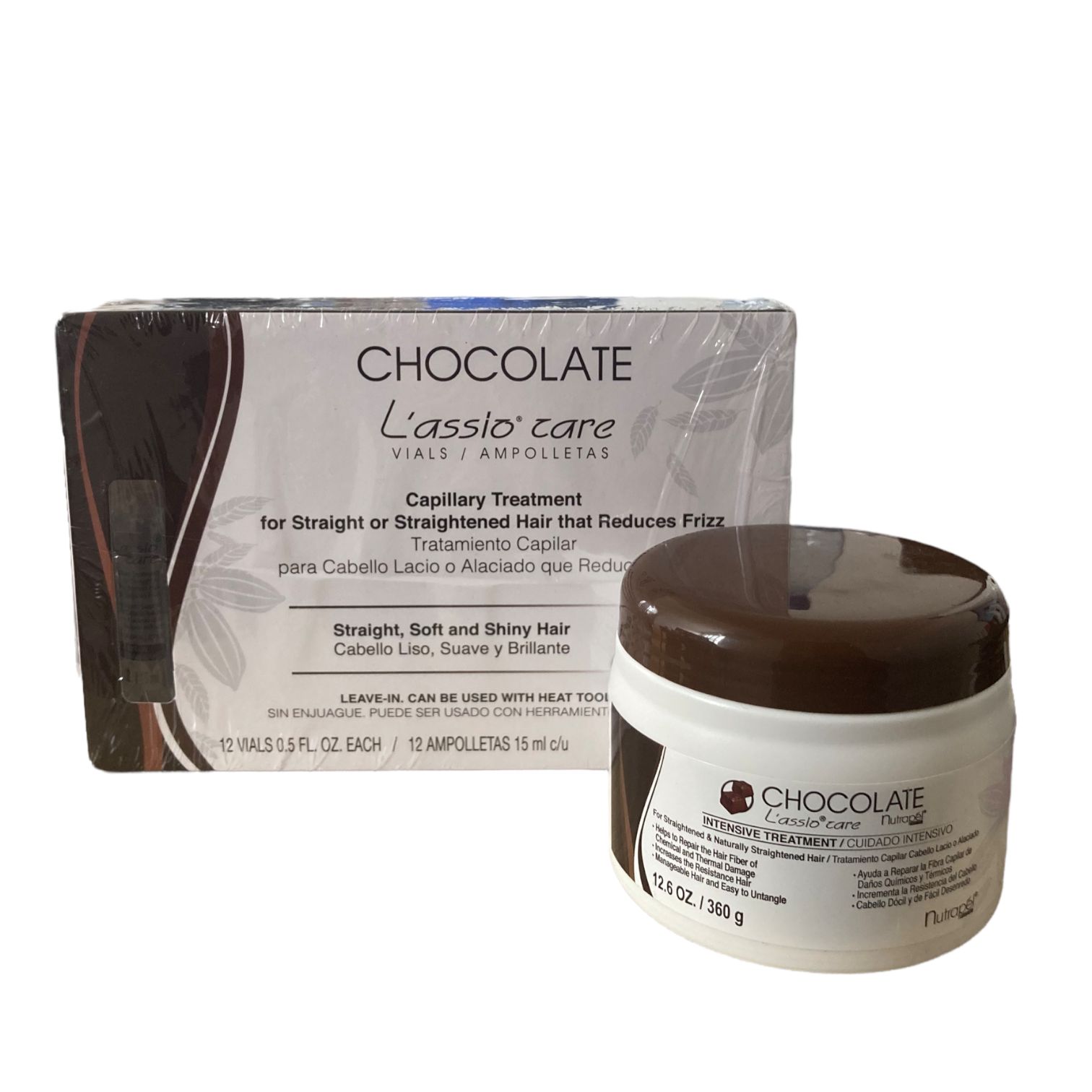 Chocolate Lassio Care Ampolletas 12x15ml + mascarilla 360g 