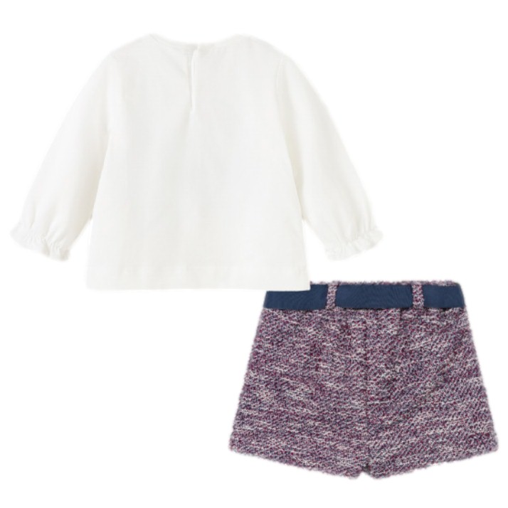 Conjunto Bermuda Punto Bebé Niña Marca Mayoral