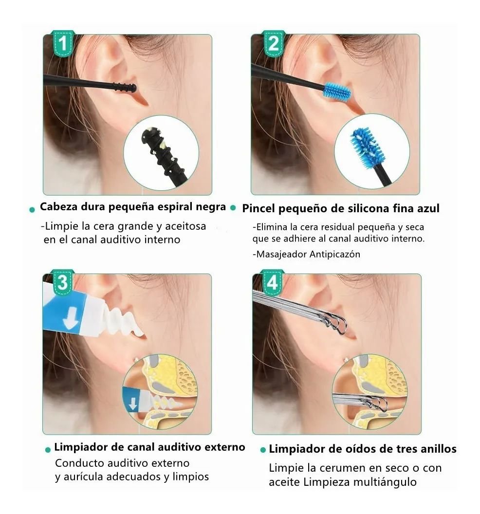Limpiador de cera de oídos de silicona