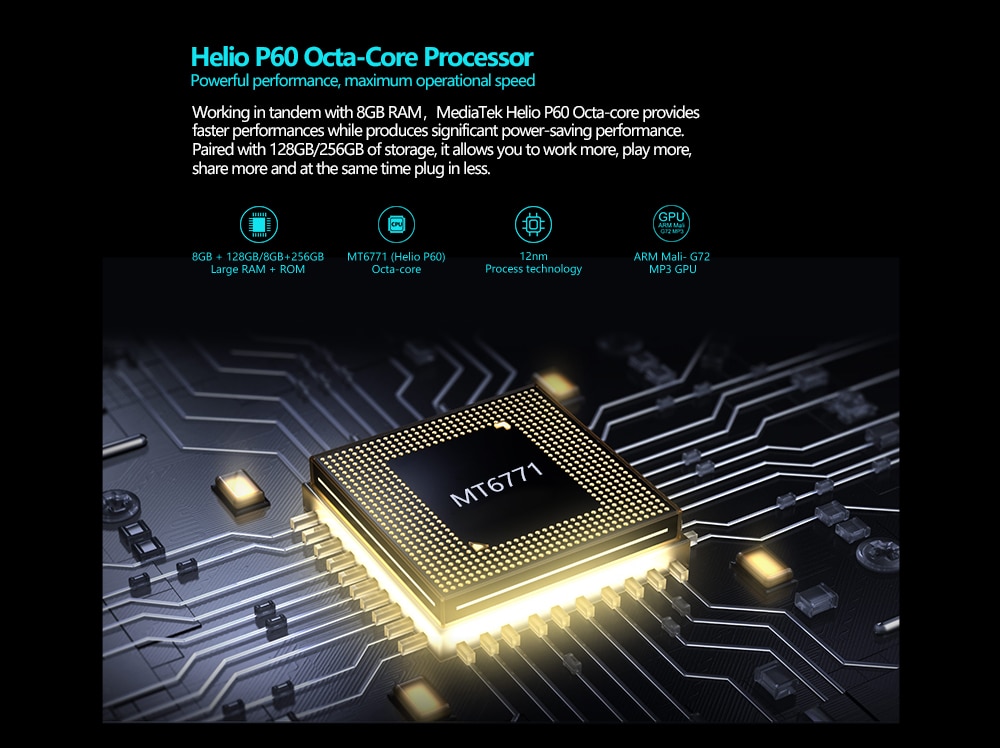 Celular Cubot X30 8GB + 128GB 6,4 pulgadas Android 10 - Color Negro