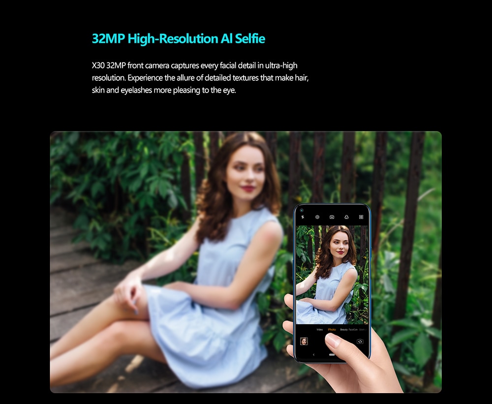 Celular Cubot X30 8GB + 128GB 6,4 pulgadas Android 10 - Color Negro