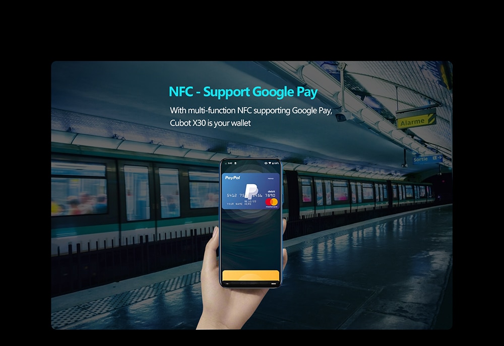 Celular Cubot X30 8GB + 128GB 6,4 pulgadas Android 10 - Color Negro