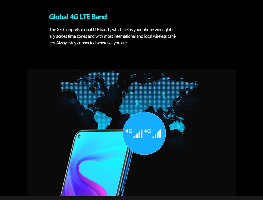 Celular Cubot X30 8GB + 128GB 6,4 pulgadas Android 10 - Color Negro