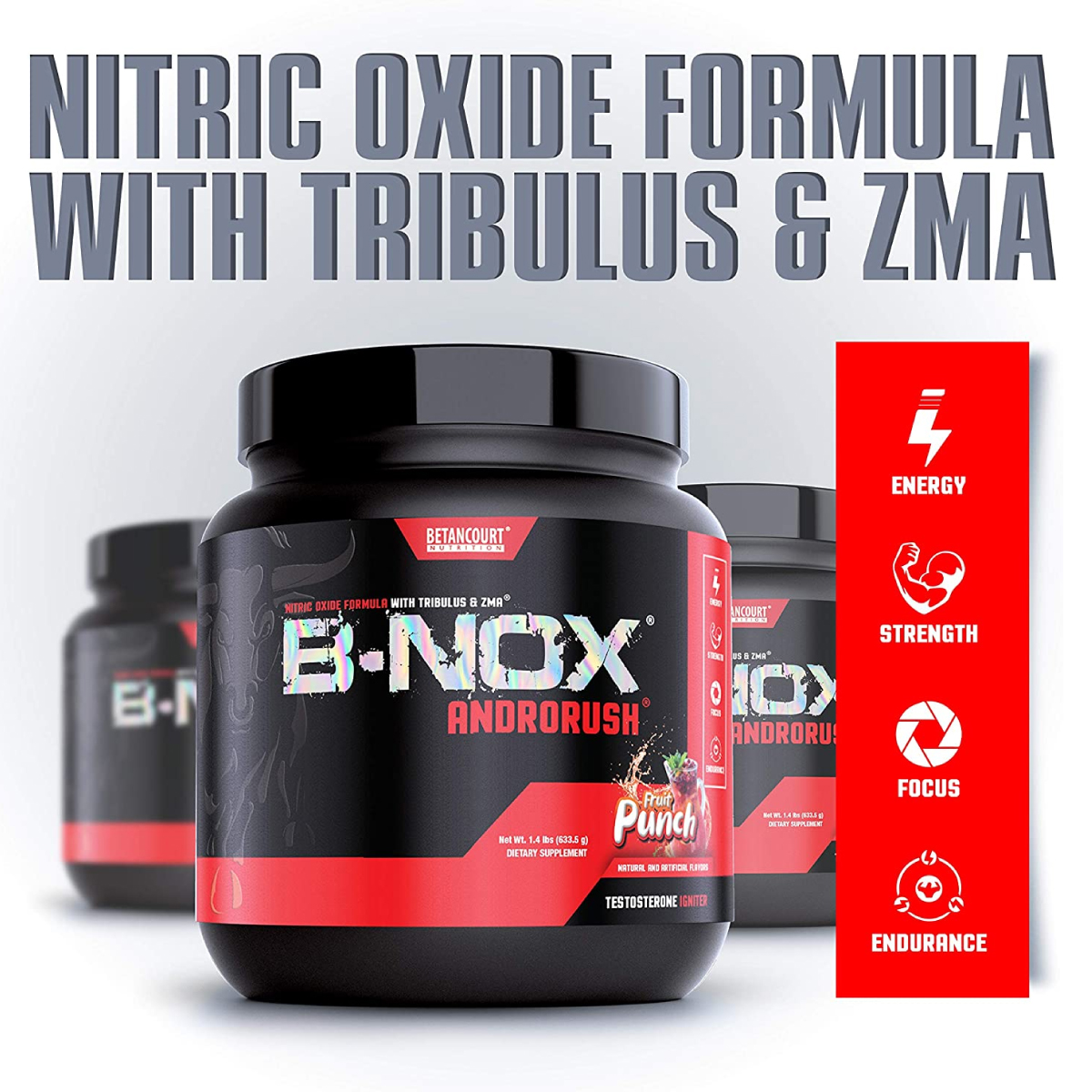 Pre-Entreno Betancourt B-Nox Androrush 633g 35 Serv. - Mora Azul