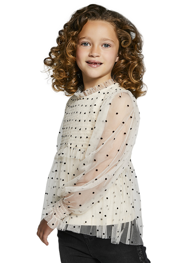 Conjunto Blusa Tul Leggings Polipiel Niña Mayoral