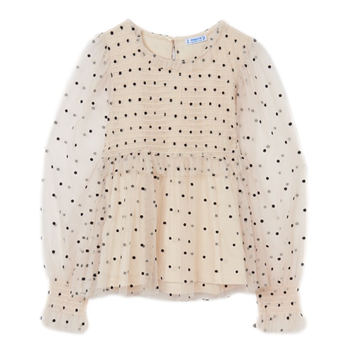 Conjunto Blusa Tul Leggings Polipiel Niña Mayoral