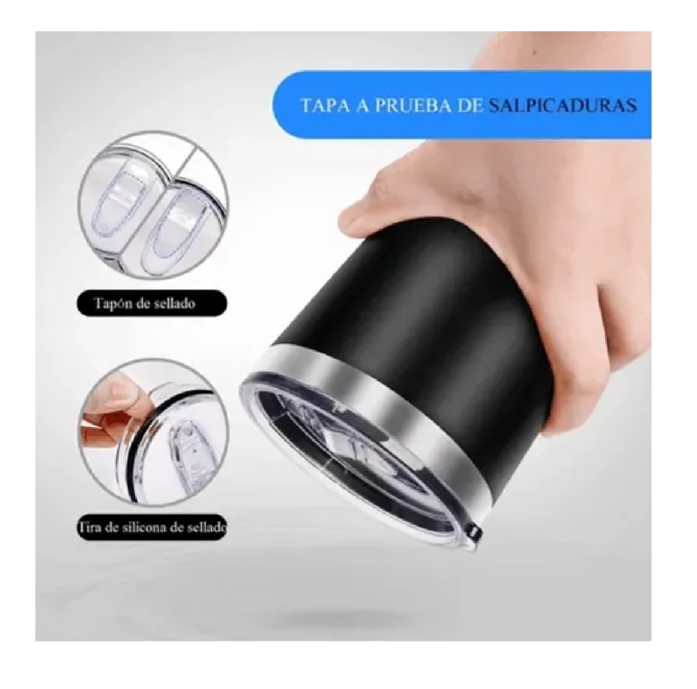 Termo Portátil De Acero Inoxidable De 30 Oz Black