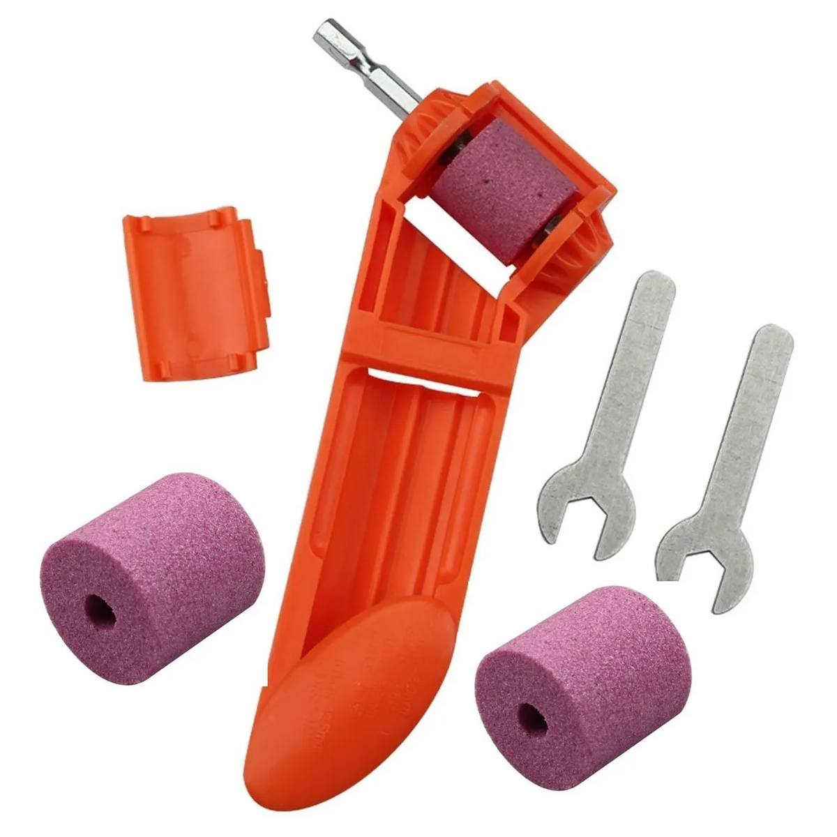 Afilador Brocas Taladro Saca Filo Naranja