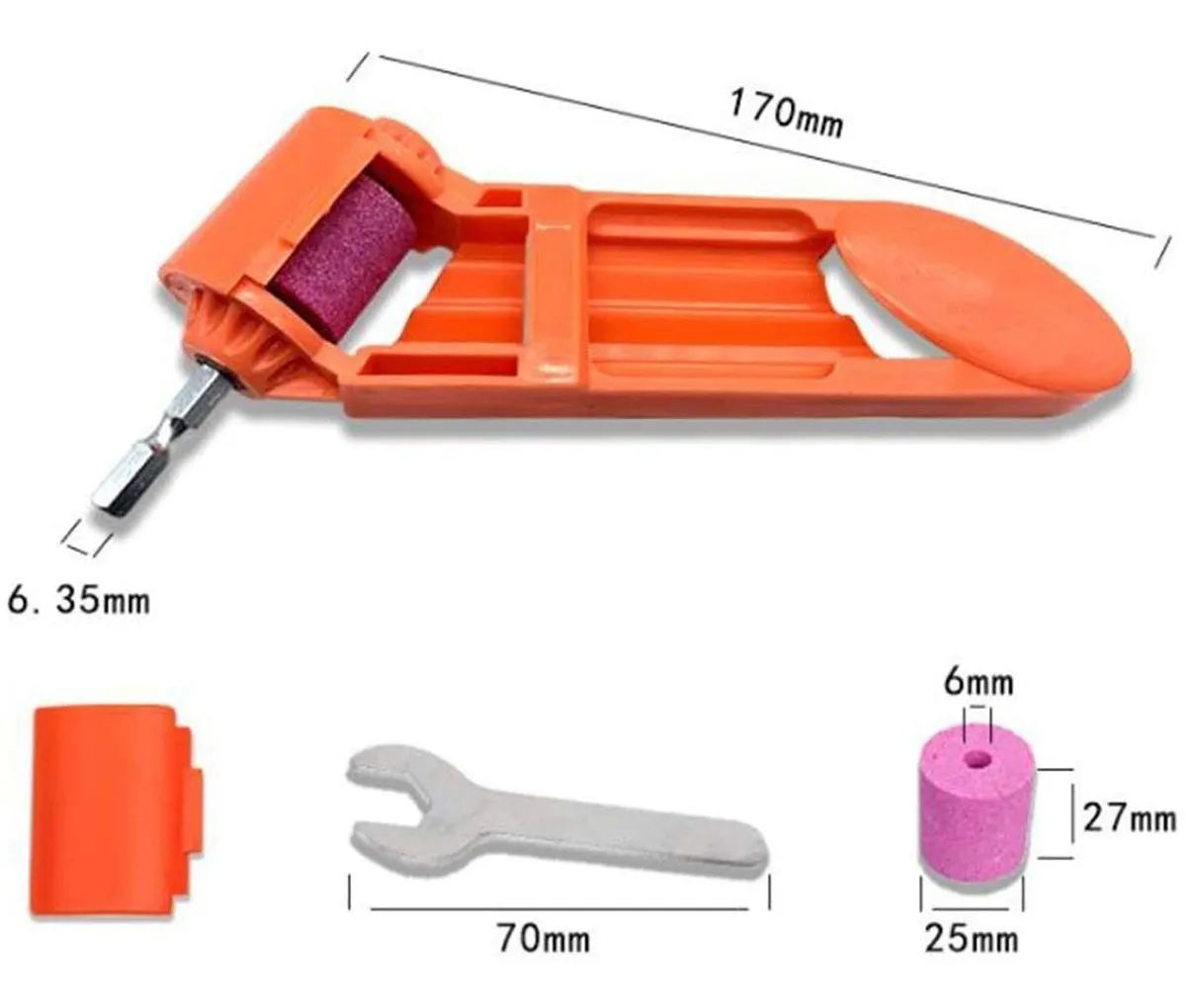 Afilador Brocas Taladro Saca Filo Naranja