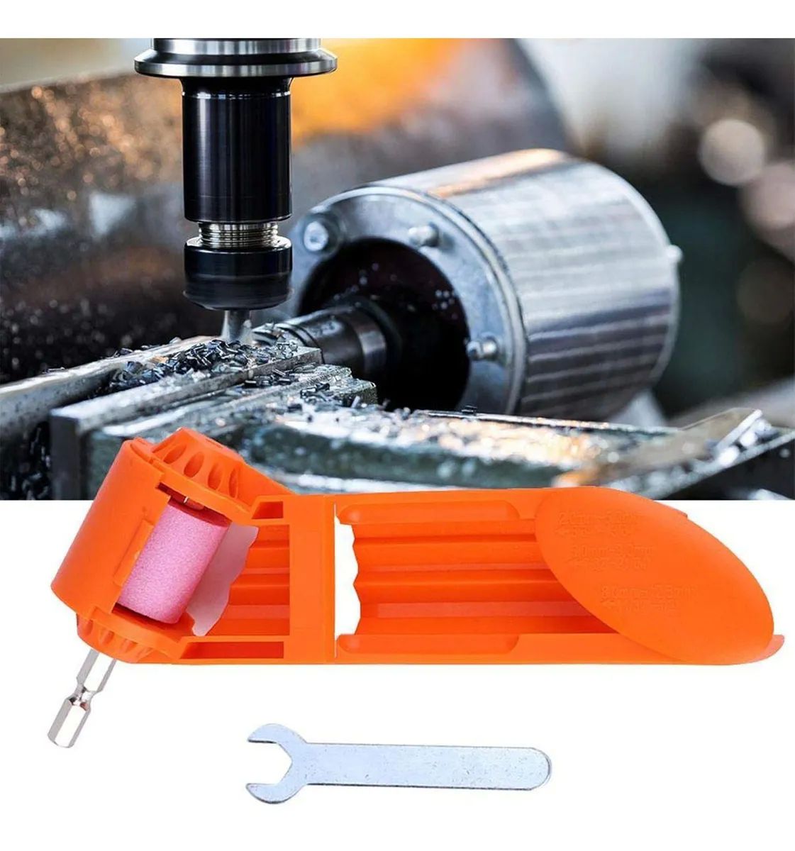 Afilador Brocas Taladro Saca Filo Naranja