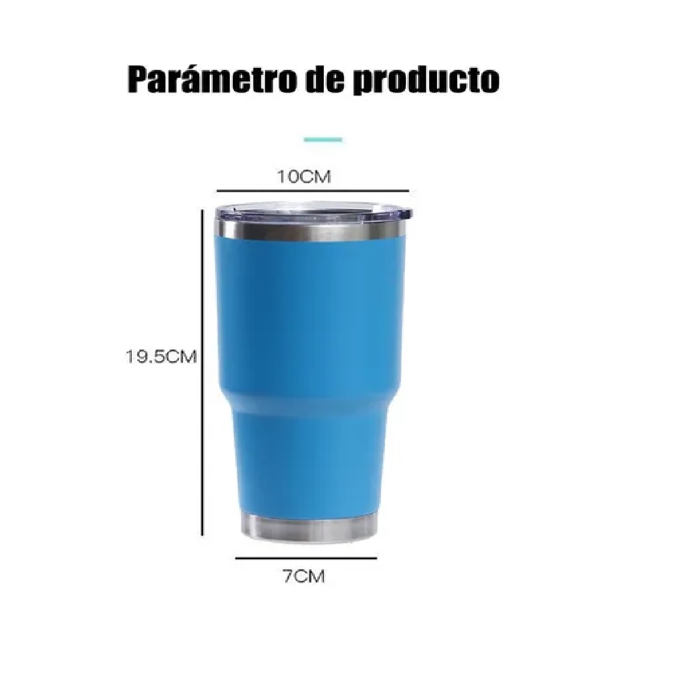 Termo Portátil De Acero Inoxidable De 30 Oz Celeste