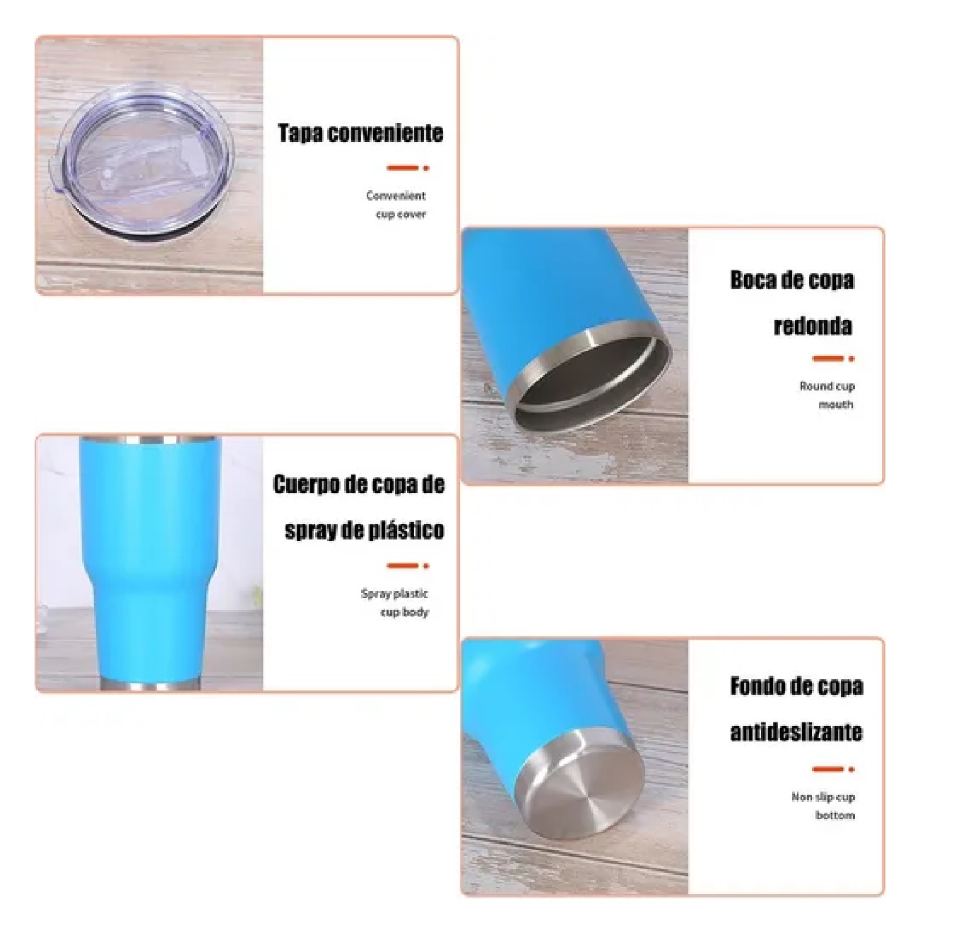 Termo Portátil De Acero Inoxidable De 30 Oz Celeste