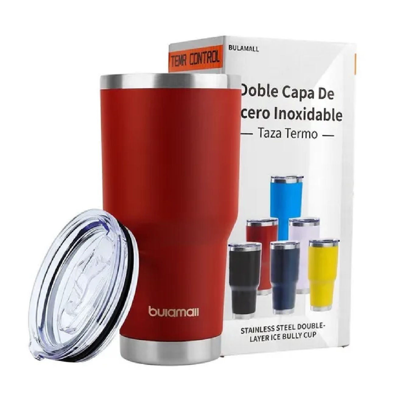 Termo Portátil De Acero Inoxidable De 30 Oz Rojo