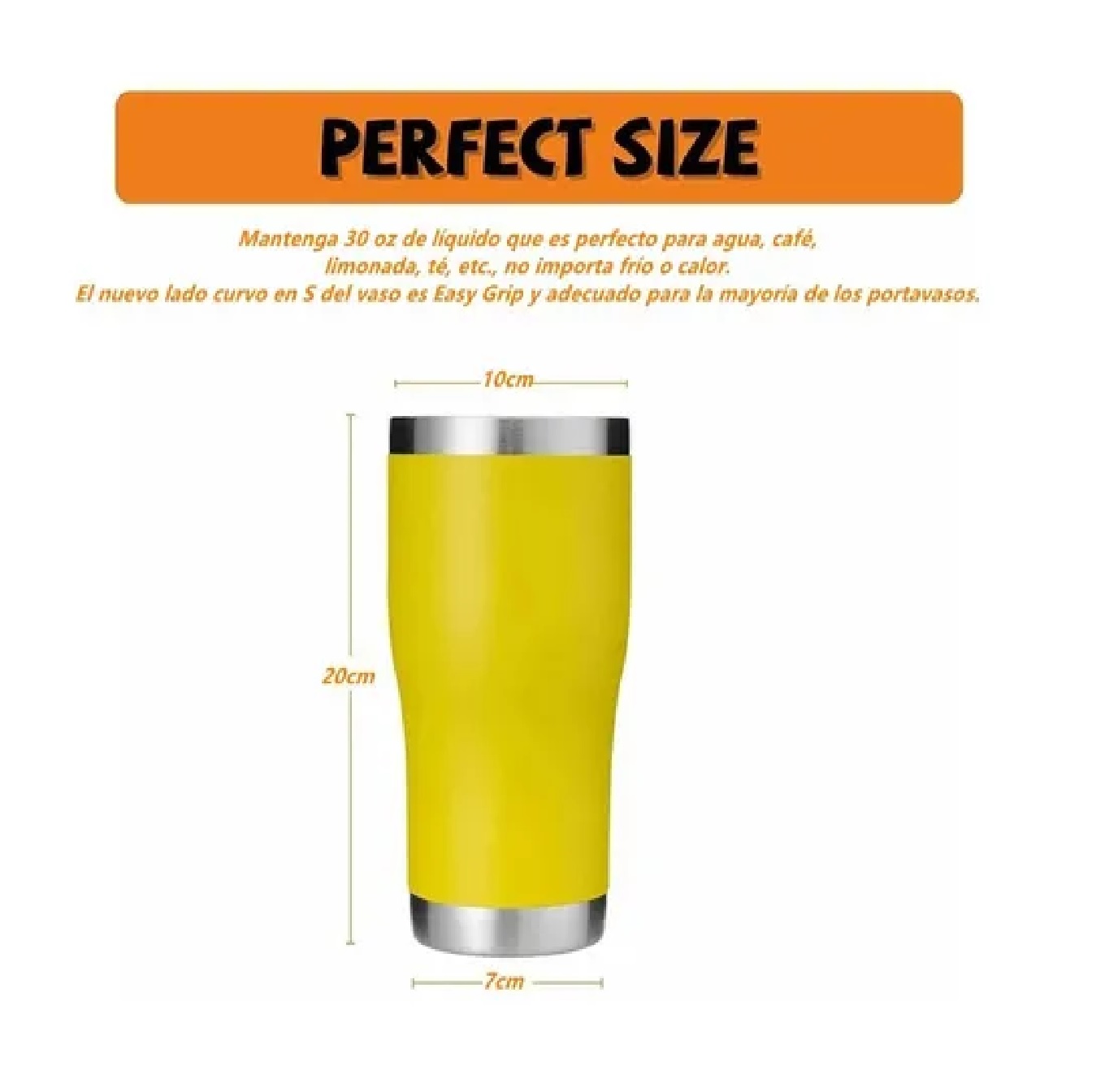 Termo Portátil De Acero Inoxidable De 30 Oz Amarillo